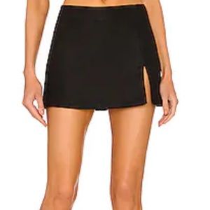 x REVOLVE Linen Dale Skort in Black
